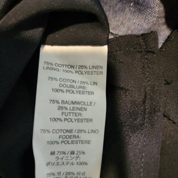 J Crew Blue Linen Dress Sz 4 Women's Floral Sleeveless Lined Career Office - Picture 9 of 11